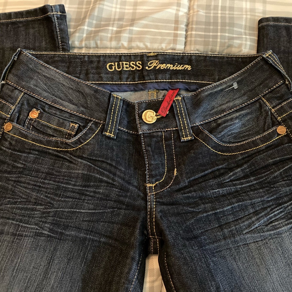 NEW! GUESS PREMIUM Daredevil skinny leg/stretch Jeans Size 27